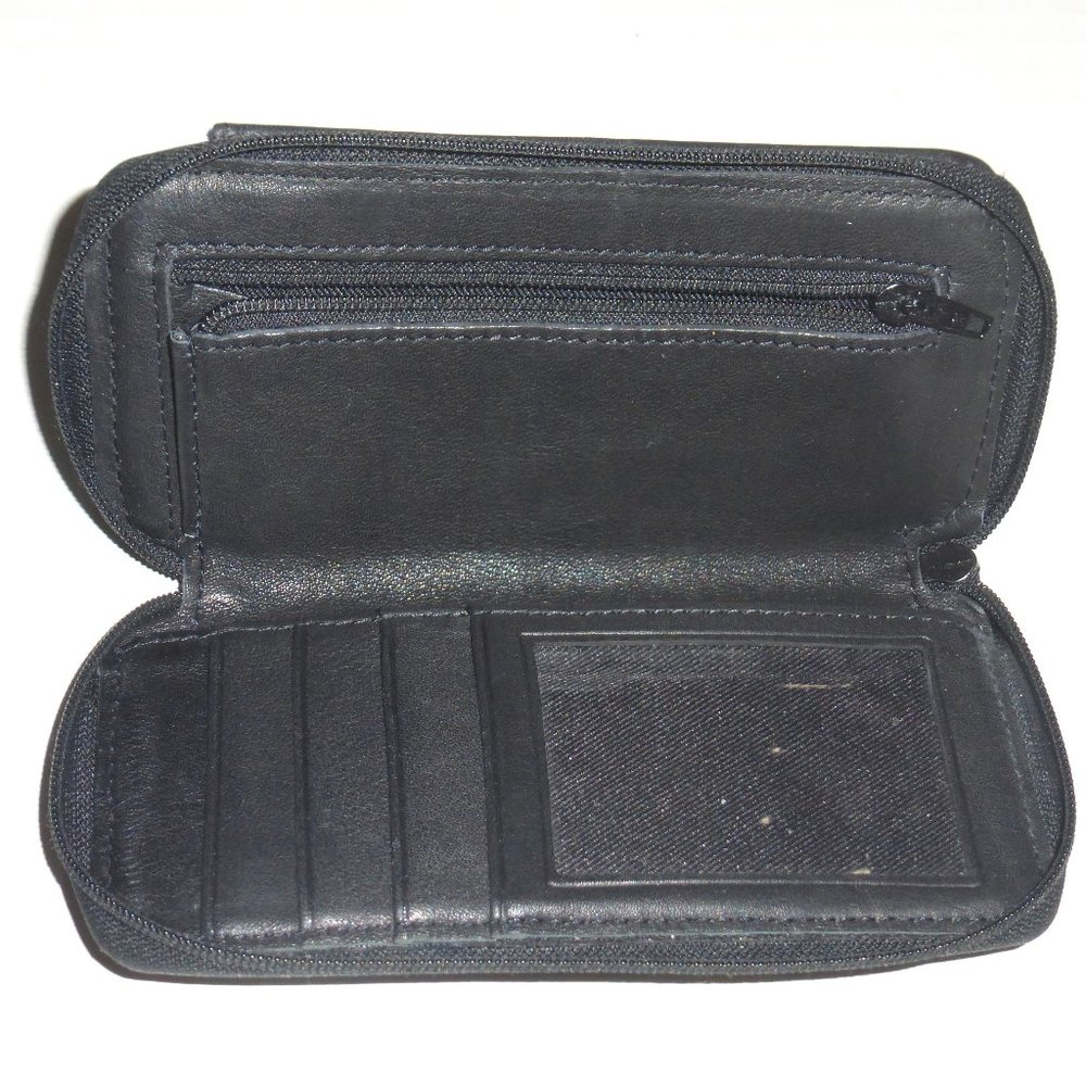 Wilson Leather Black Wristlet Card Phone Wallet